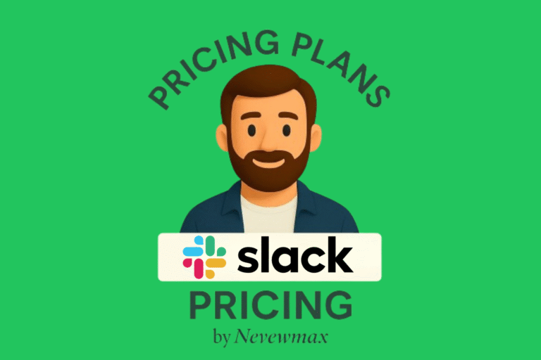 Illustration comparing Slack’s 2025 pricing plans – Free, Pro, Business+, and Enterprise Grid – with key features, storage limits, integrations, and ideal team sizes.